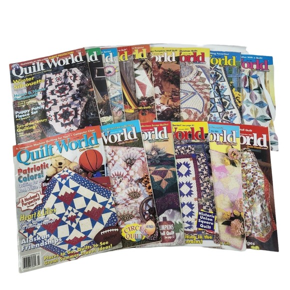 Vintage Quilt World Magazine Lot Of 15 - 2000, 2001, 2002 - Picture 1 of 4